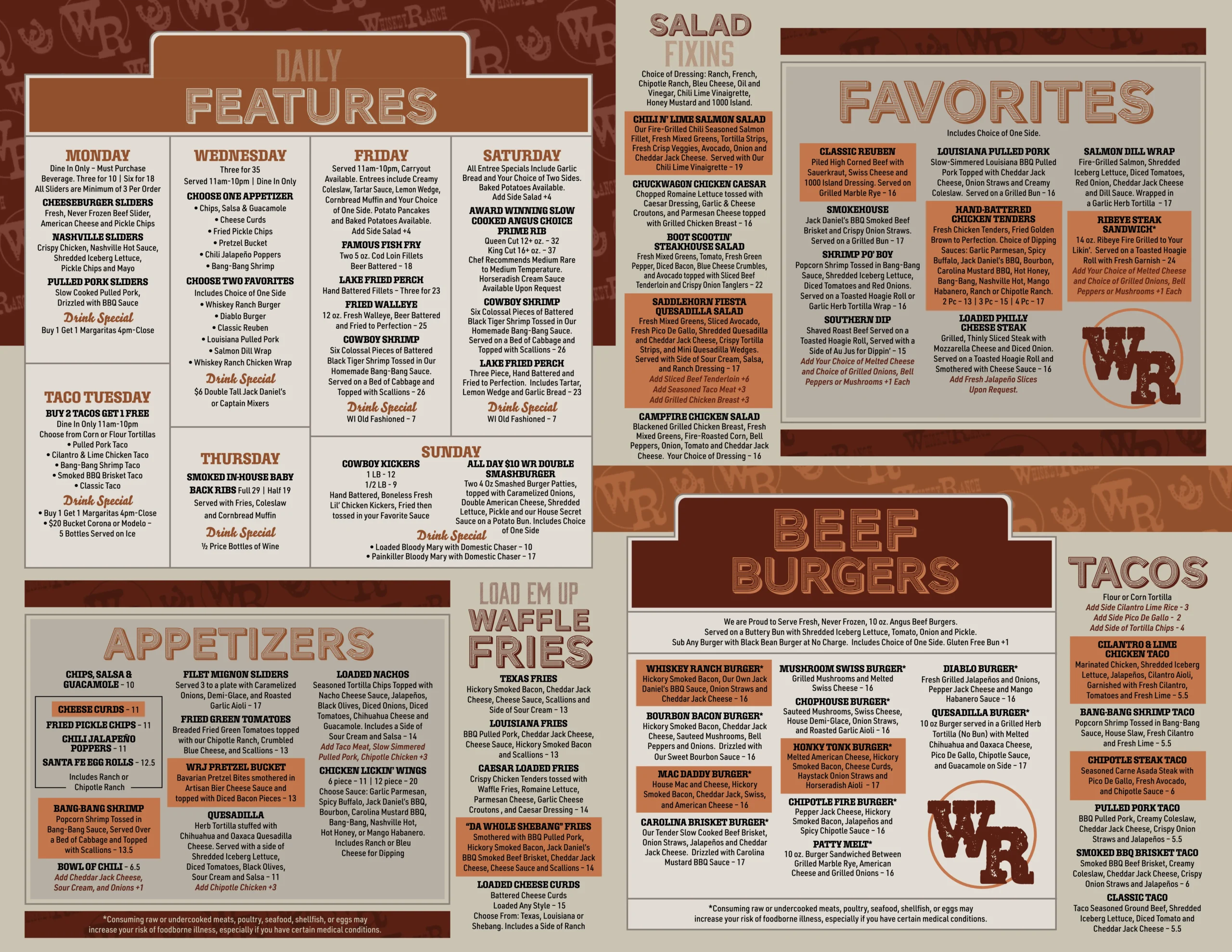 Whiskey Ranch Janesville New Menu-2